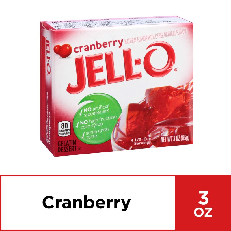 Jell-O Gelatin Mix Jell-O Cranberry 3 Ounce