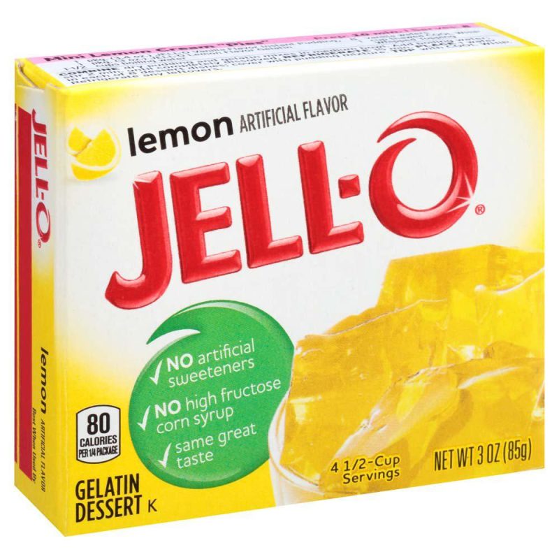 Jell-O Gelatin Mix Jell-O Lemon 3 Ounce