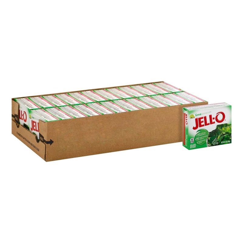 Jell-O Gelatin Mix Jell-O Lime 3 Oz-24 Count