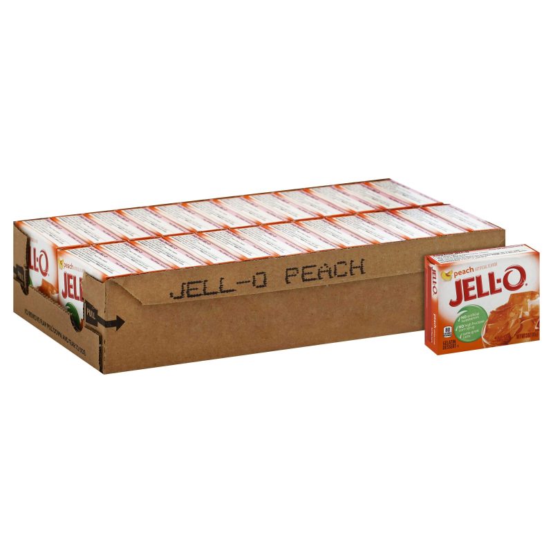 Jell-O Gelatin Mix Jell-O Peach 3 Oz-24 Count