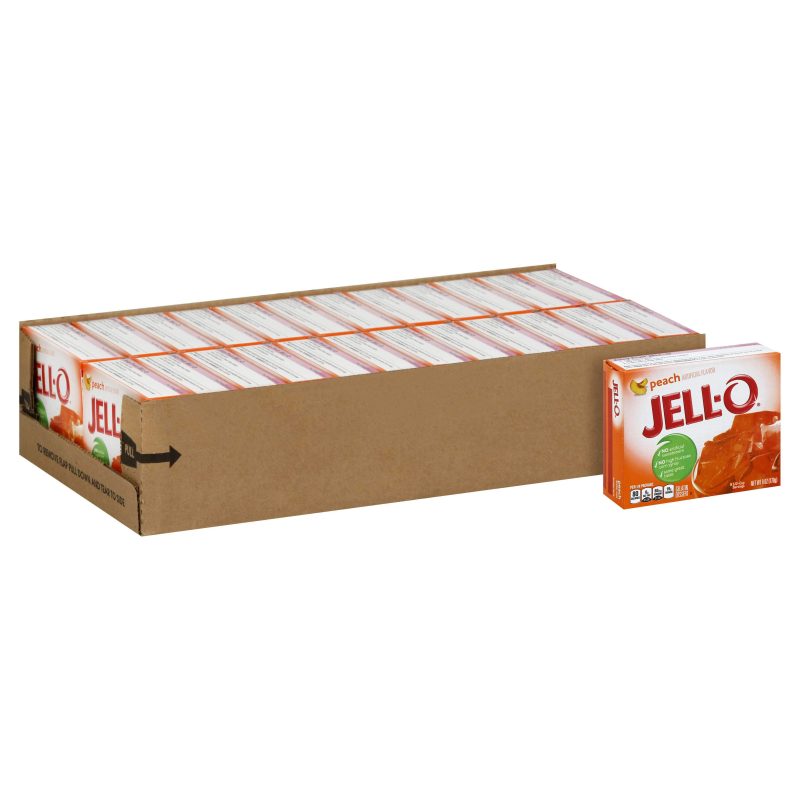 Jell-O Gelatin Mix Jell-O Peach 6 Oz-24 Count