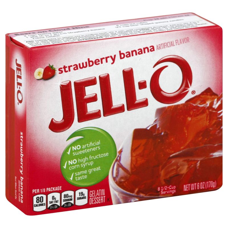 Jell-O Gelatin Mix Jell-O Strawberry Banana 6 Ounce