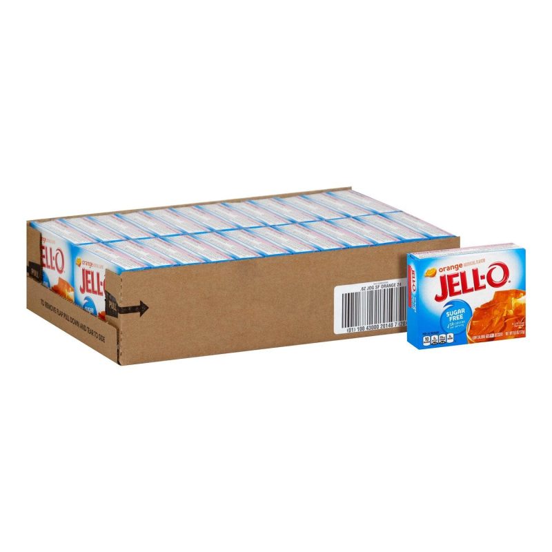 Jell-O Gelatin Mix Sugar Free Family Size (EXP SEP 2024) Jell-O Sugar Free Strawberry 0.6 Oz-24 Count