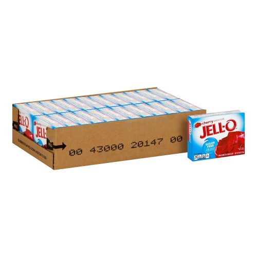 Jell-O Gelatin Mix Sugar Free Jell-O Sugar Free Cherry 0.6 Oz-24 Count 