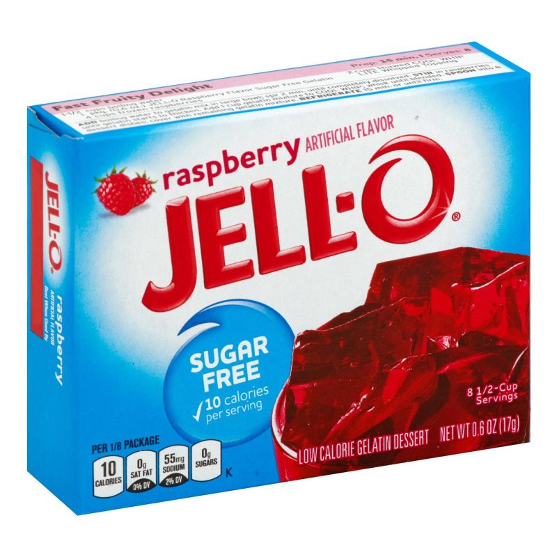 Jell-O Gelatin Mix Sugar Free Jell-O Sugar Free Raspberry 0.6 Ounce