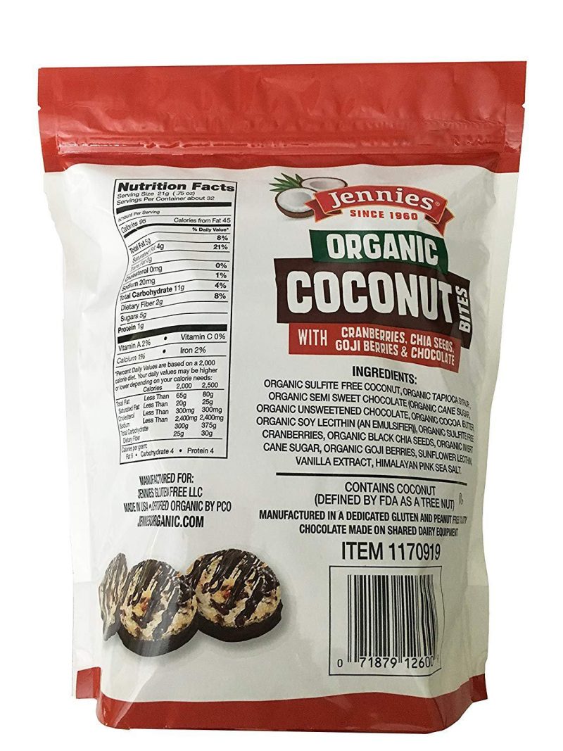 jennies organic coconut bites jennies 472025