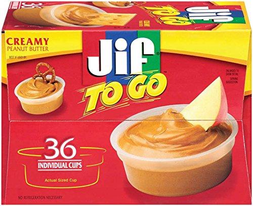 jif to go creamy peanut butter to go 15 ounce pack of 36 jif 820011