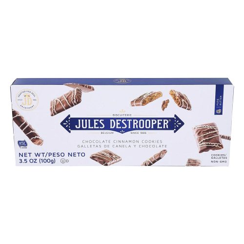 Jules Destrooper with Chocolate Meltable Jules Destrooper Chocolate Cinnamon 3.5 Ounce