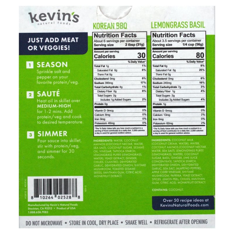 kevins natural foods keto and paleo simmer sauce kevins natural foods 189829