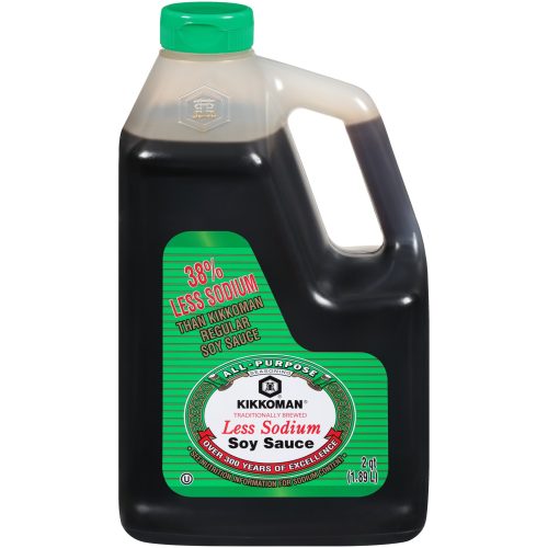 Kikkoman Naturally Brewed Soy Sauce Kikkoman Less Sodium 64 Fluid Ounce 