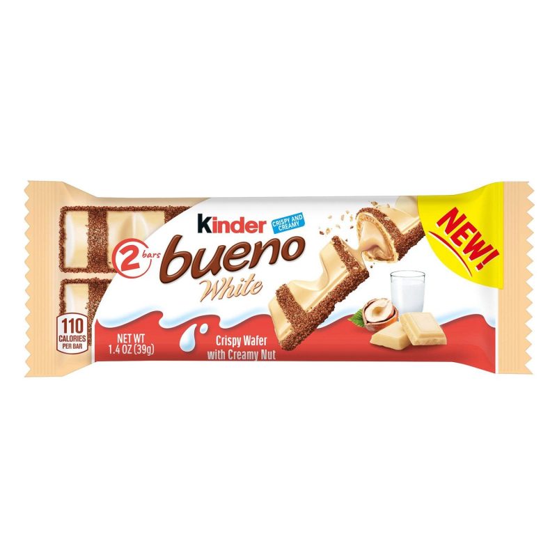 Kinder Bueno Crispy Creamy Chocolate Meltable Kinder White 1.4 Ounce