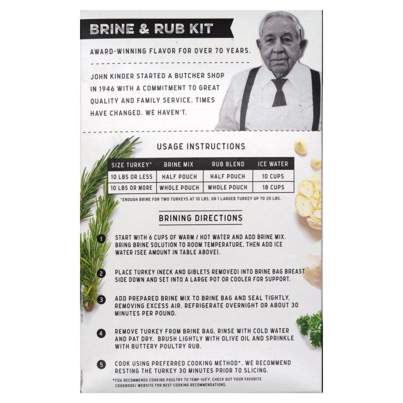 kinders organic turkey brine kit kinders 783716