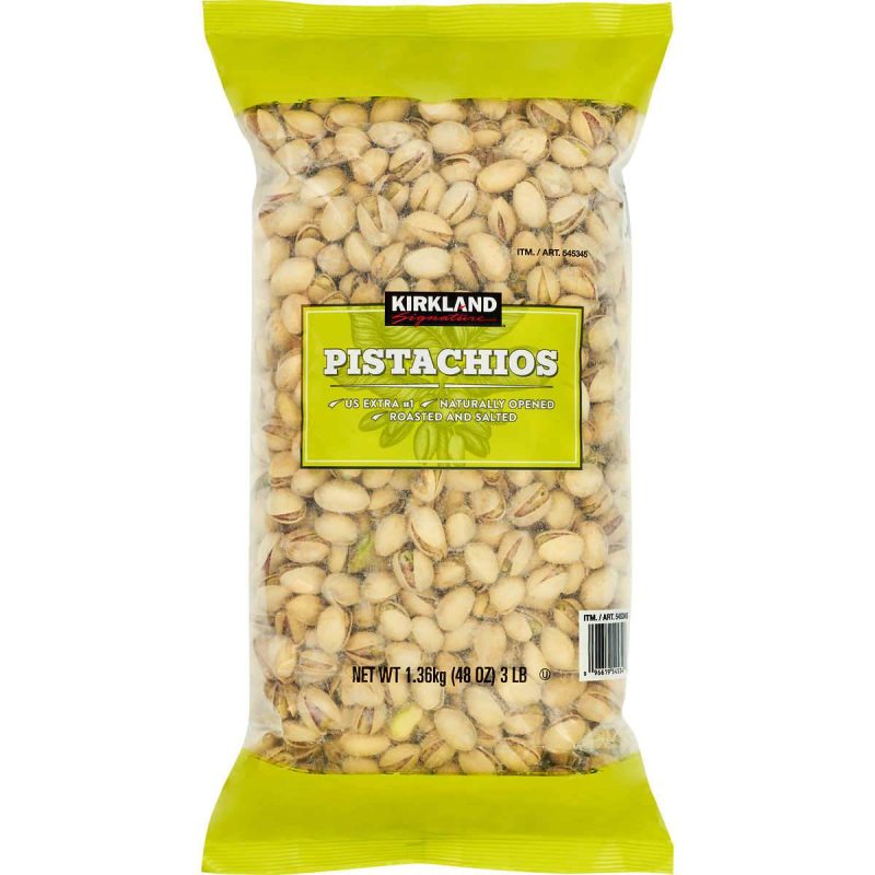 kirkland signature california in shell pistachios roasted salted 3 pound kirkland signature 466901