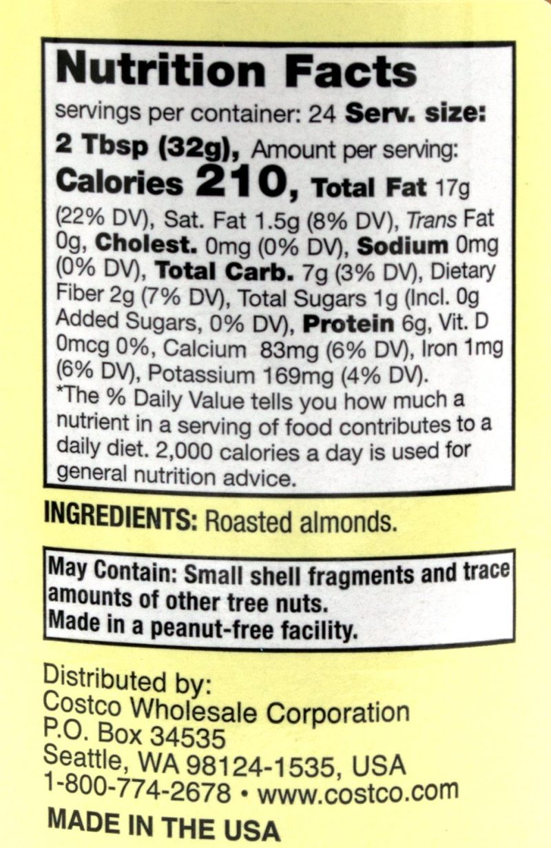 kirkland signature creamy almond butter kirkland signature 775433