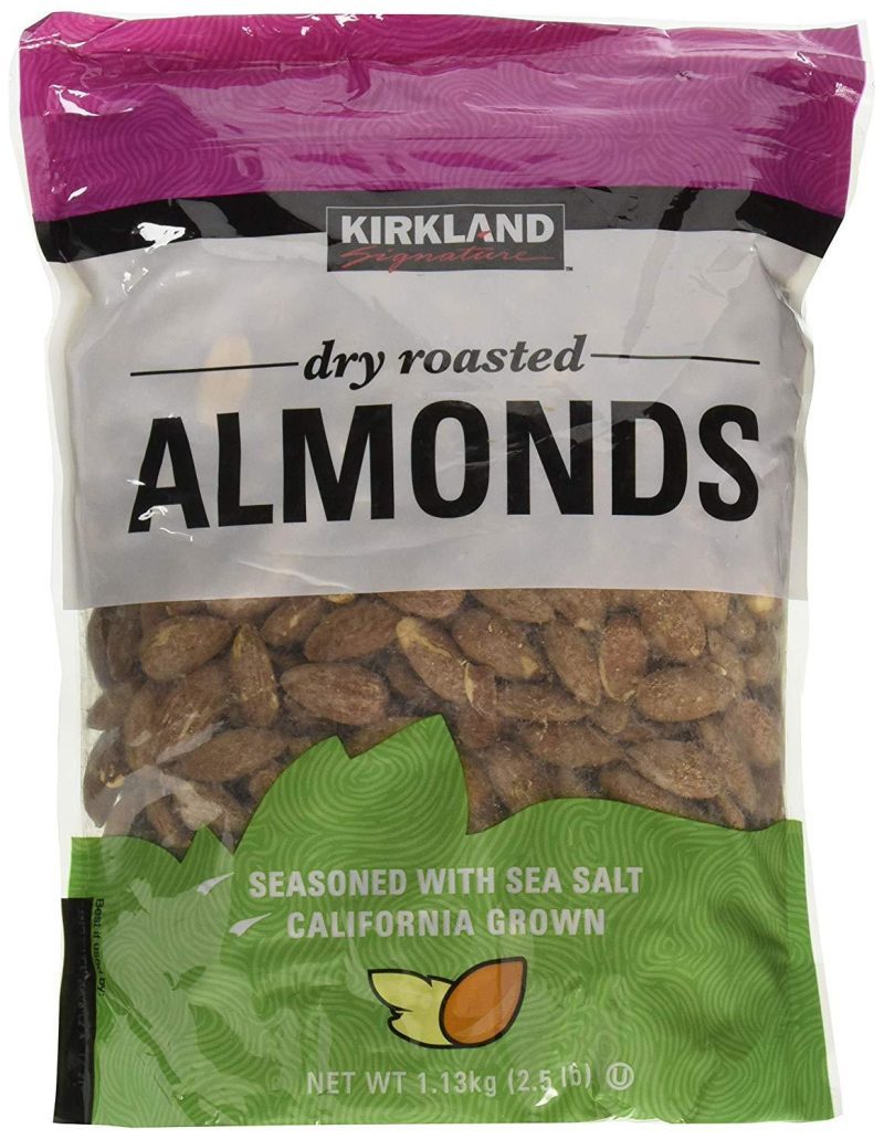 kirkland signature dry roasted almonds seasoned with sea salt 25 lbs kirkland signature 532566