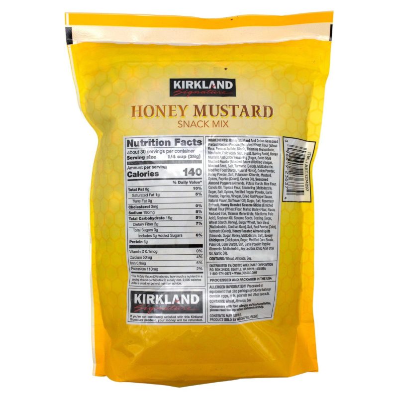 kirkland signature honey mustard snack mix kirkland signature 469300