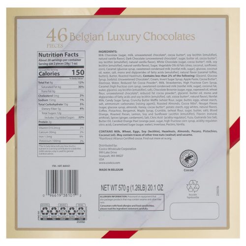 kirkland signature luxury belgian chocolates meltable kirkland signature 207023