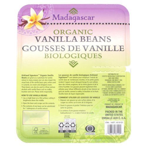 kirkland signature madagascar organic gourmet vanilla beans kirkland signature 347790