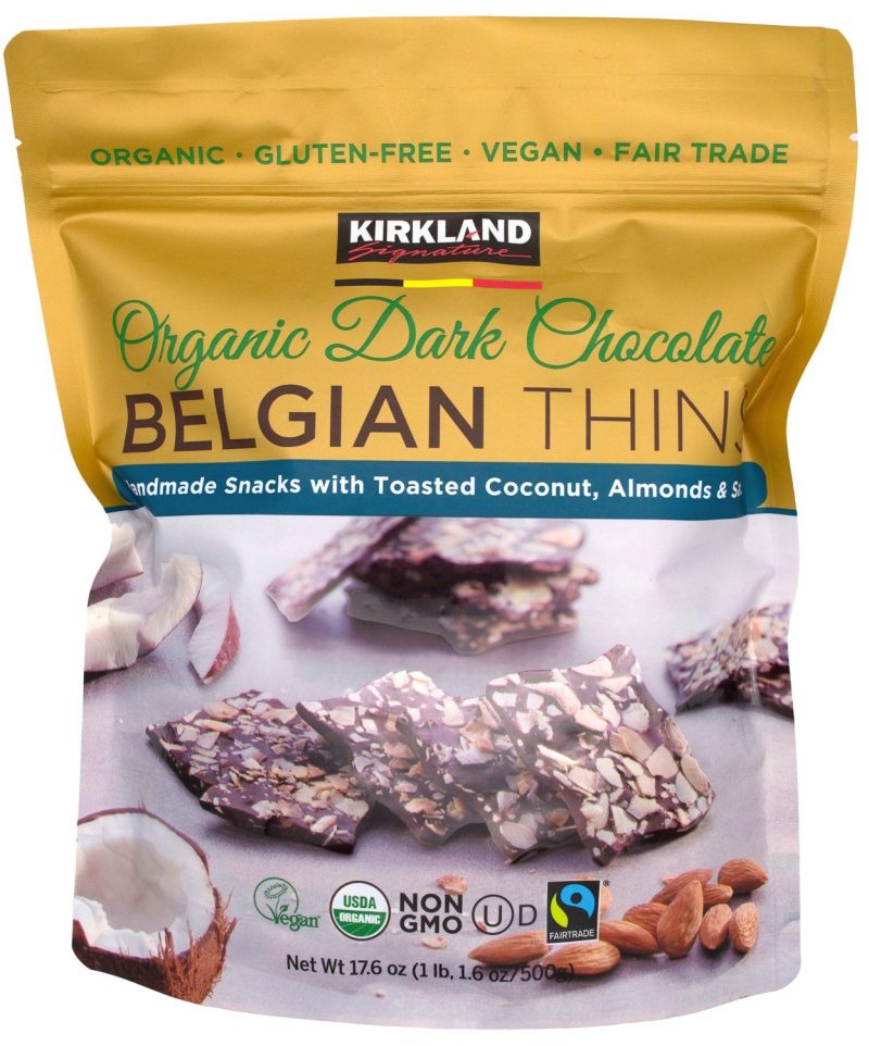 Kirkland Signature Organic Dark Chocolate Belgian Thins Kirkland Signature 17.6 Ounce