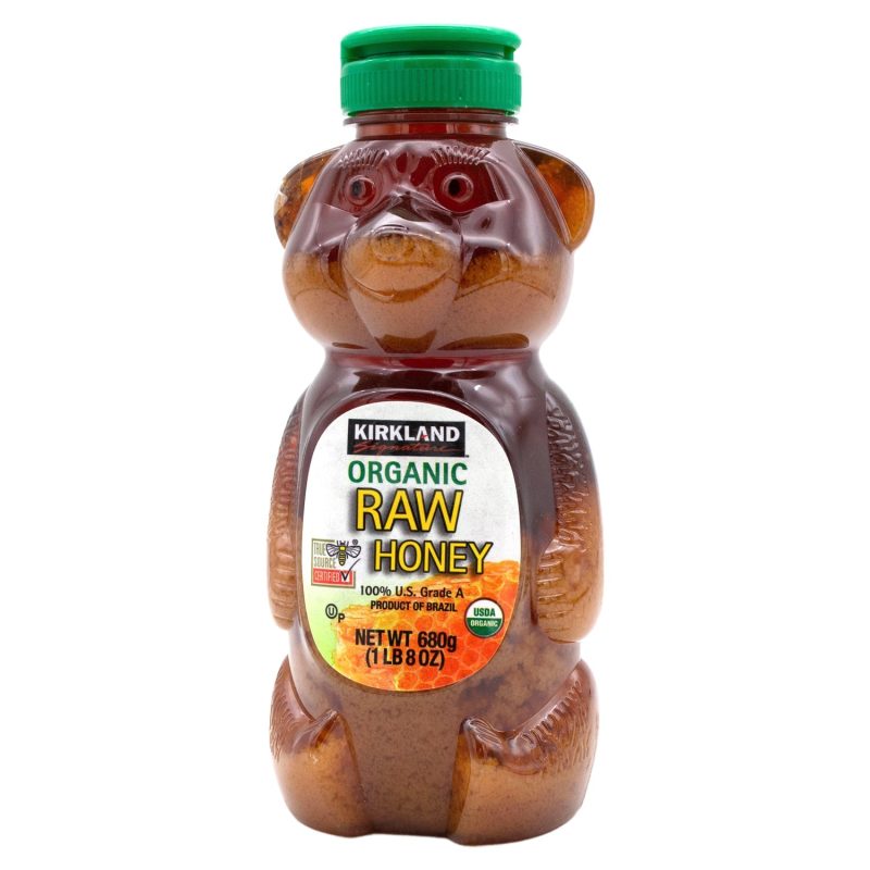 kirkland signature organic raw honey bear 24 ounce crystalized kirkland signature 647543