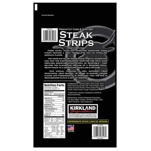 kirkland signature premium extra thick steak strips 12 ounce kirkland signature 568808