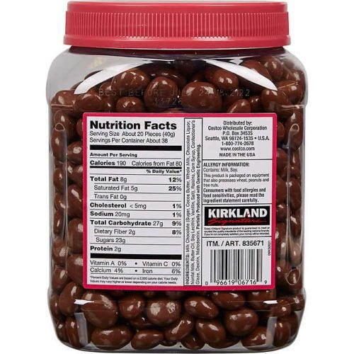 kirkland signature raisins milk chocolate 34 pound kirkland signature 134789