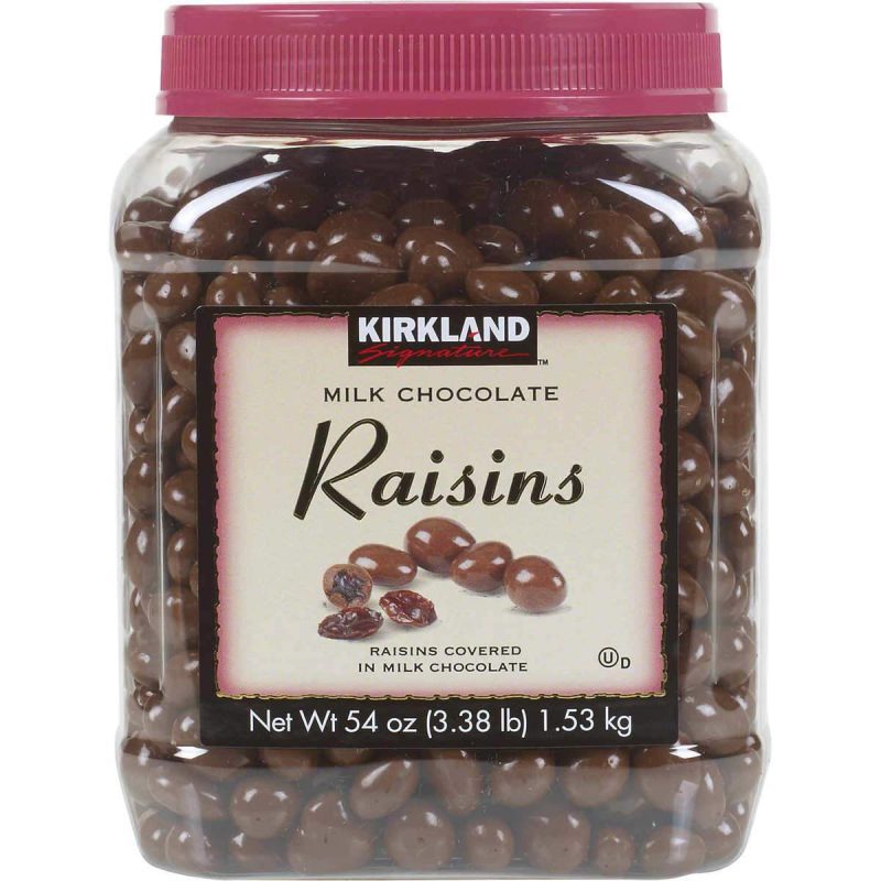 kirkland signature raisins milk chocolate 34 pound kirkland signature 842660