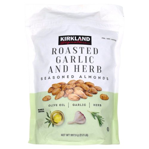 Kirkland Signature Roasted Garlic and Herb Seasoned Almonds Kirkland Signature Garlic and Herb 35.2 Ounce