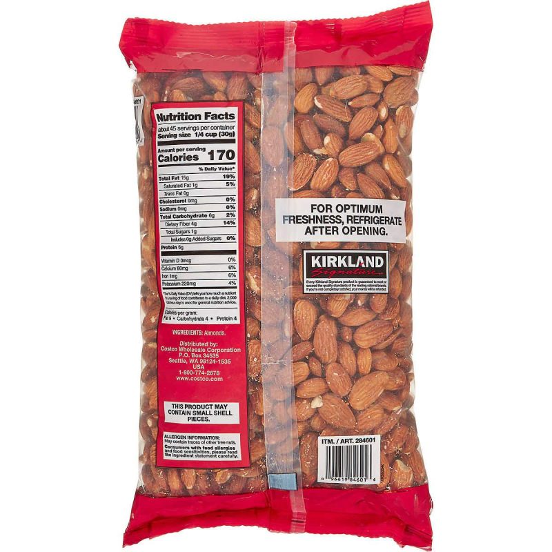 kirkland signature supreme whole almonds 3 lbs kirkland signature 947308