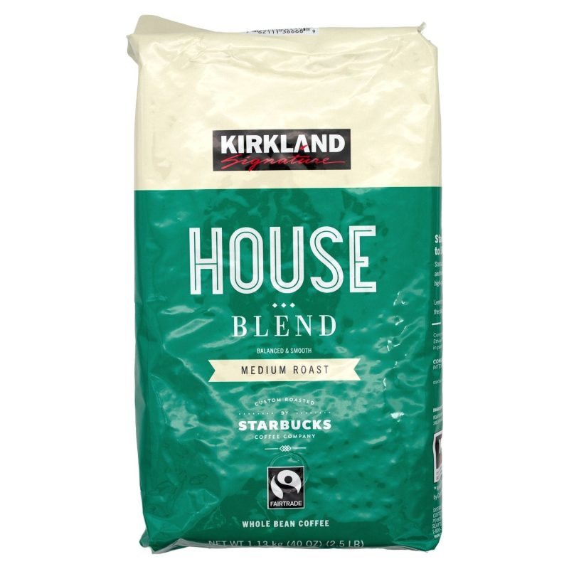 Kirkland Signature Whole Bean Coffee Kirkland Signature Decaf House Blend 40 Ounce