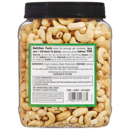 kirkland signature whole cashews kirkland signature 793909