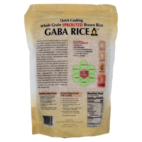 koshihikari whole grain sprouted brown gaba rice sun valley rice 583405