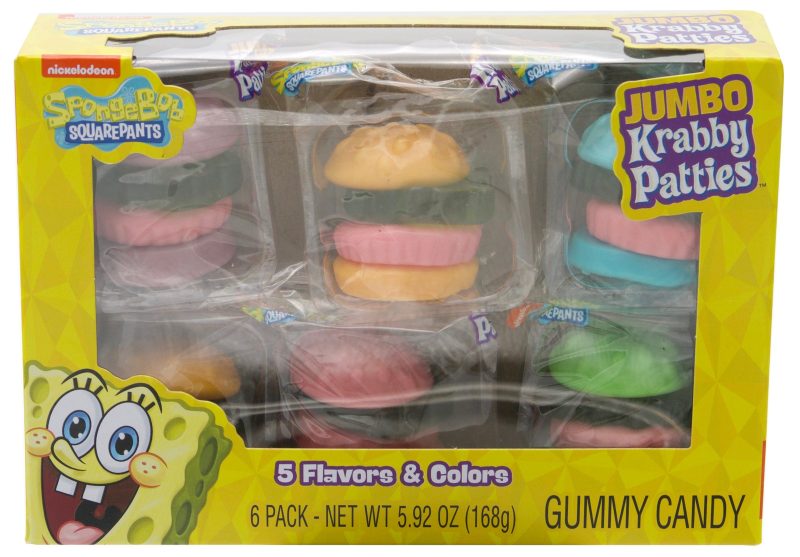 Krabby Patties Gummy Candy Frankford Candy Jumbo 5.92 Ounce