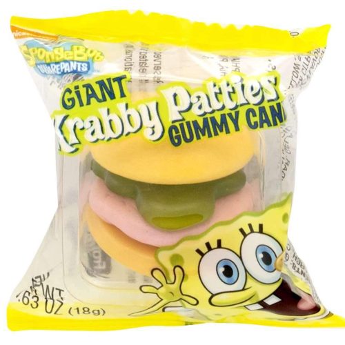 Krabby Patties Gummy Candy Frankford Candy Original 0.63 Oz-36 Count 