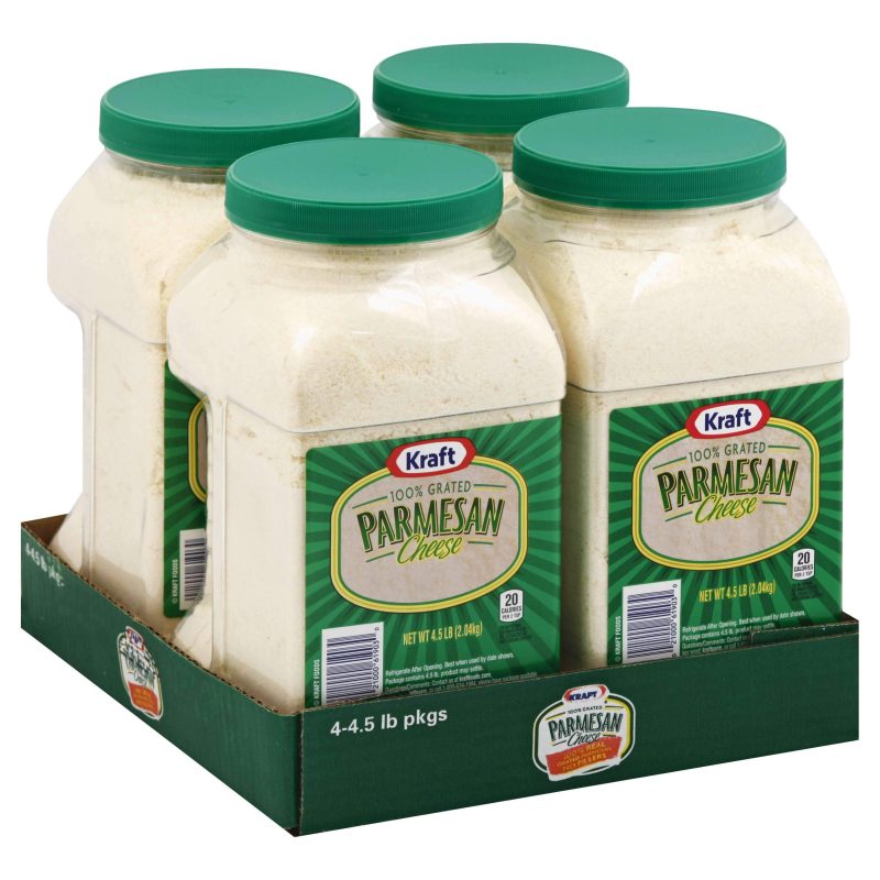 Kraft Grated Parmesan Cheese Kraft Original 4.5 Pound-4 Count