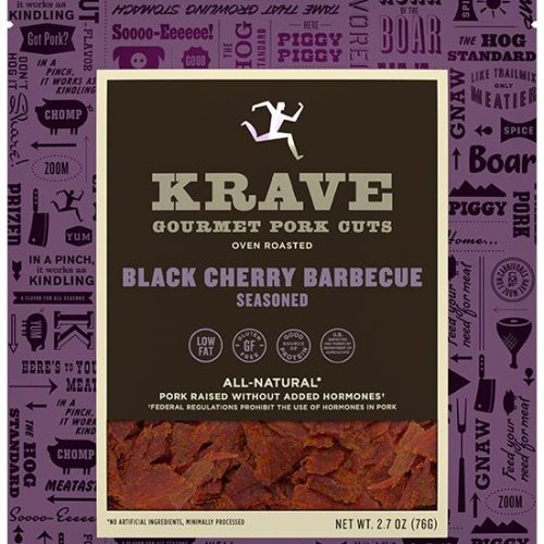 KRAVE Meat Cuts KRAVE Black Cherry Barbecue Pork Cuts 2.7 Ounce 