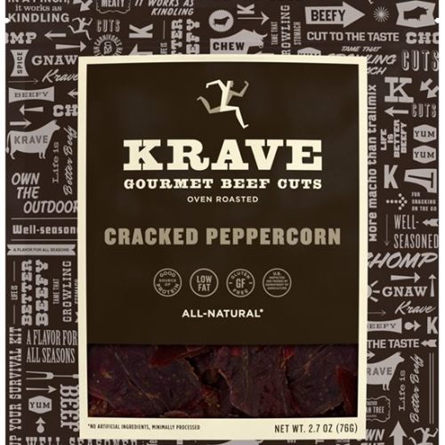 KRAVE Meat Cuts KRAVE Cracked Peppercorn Beef Cuts 2.7 Ounce 