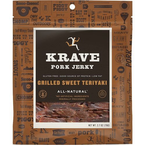 KRAVE Meat Cuts KRAVE Grilled Teriyaki Pork Cuts 2.7 Ounce 