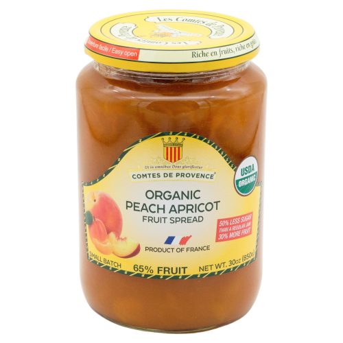 Les Comtes de Provence Fruit Spread Les Comtes de Provence Organic Peach Apricot 30 Ounce 