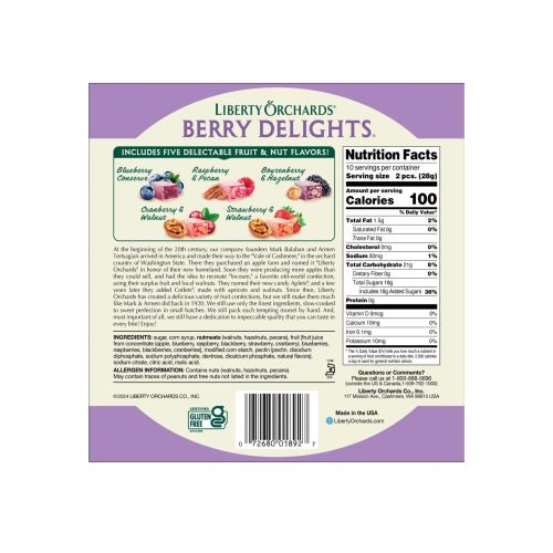 liberty orchards berry delights 10 ounce liberty orchards 252161