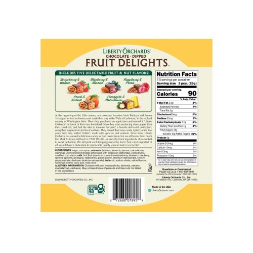 liberty orchards chocolate dipped fruit delights 75 ounce liberty orchards 689233