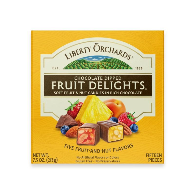 liberty orchards chocolate dipped fruit delights 75 ounce liberty orchards 806517