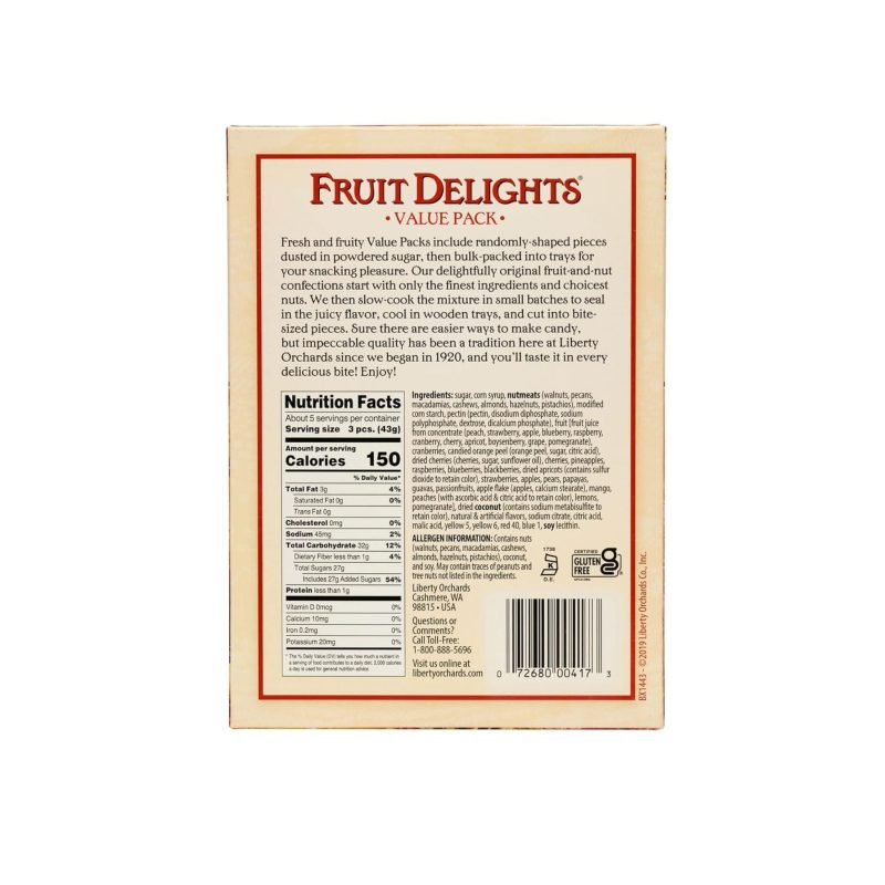 liberty orchards fruit delights value pack 8 ounce liberty orchards 891156