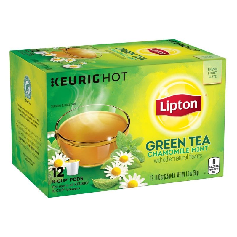 Lipton Tea K-Cups Lipton Green Tea Chamomile Mint 12 Count