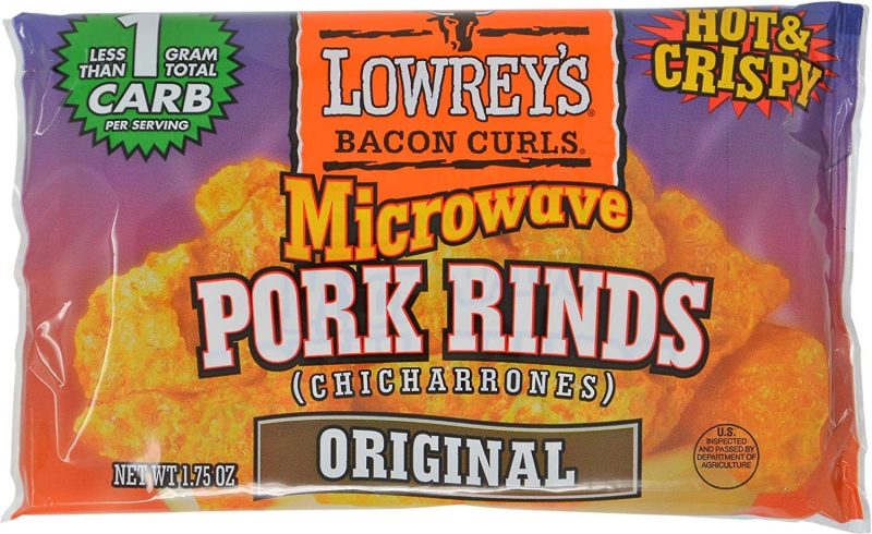 Lowrey's Bacon Curls Microwave Pork Rinds (Chicharrones) Lowrey's Original 1.75 Ounce