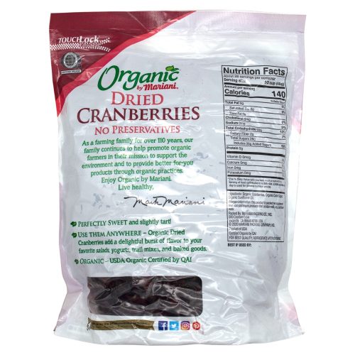 mariani organic dried cranberries mariani 937299