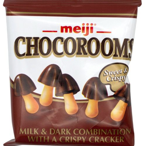 Meiji Chocorooms Crispy Cracker Meiji Milk and Dark Chocolate 1.34 Ounce 