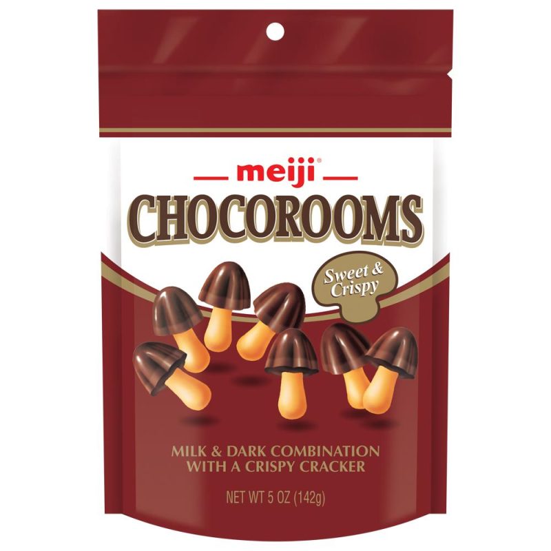 Meiji Chocorooms Crispy Cracker Meiji Milk and Dark Chocolate 5 Ounce