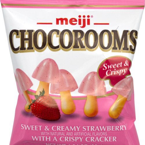 Meiji Chocorooms Crispy Cracker Meiji Sweet and Creamy Strawberry 1.34 Ounce 