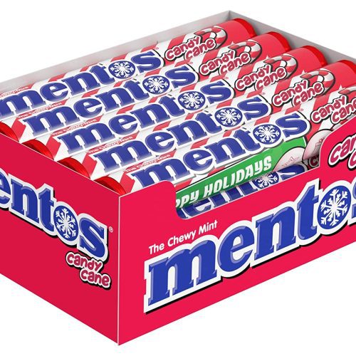 Mentos Chewy Mint Mentos Candy Cane 1.32 Oz-15 Count 